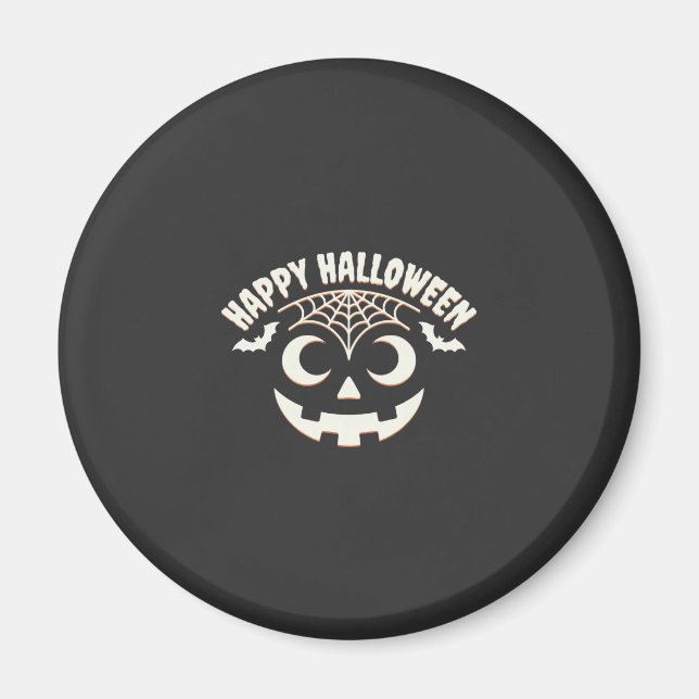 Fröhliches Halloween Jack-O-Lantern-Gesicht Design Magnet (Vorne)