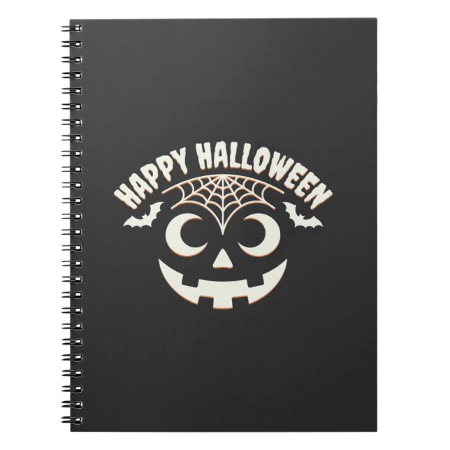 Fröhliches Halloween Jack-O-Lantern-Gesicht Design Notizblock (Vorderseite)