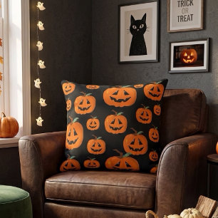 Fröhliches Halloween Jack O Lantern Illustrative K Kissen