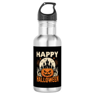 Fröhliches Halloween Jack O Lantern Verzaubertes S Edelstahlflasche