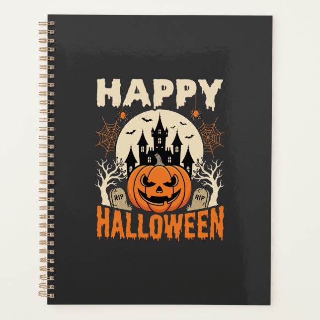 Fröhliches Halloween Jack O Lantern Verzaubertes S Planer (Vorderseite)