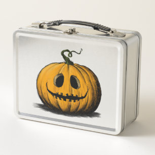 Fröhliches Halloween Jack O'Lantern Erwachsener Na Metall Brotdose