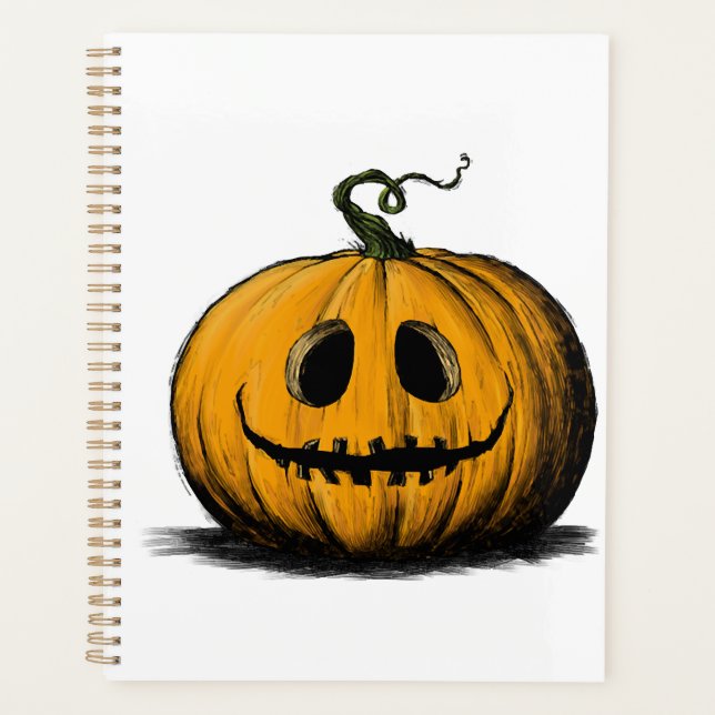 Fröhliches Halloween Jack O'Lantern Erwachsener Na Planer (Vorderseite)