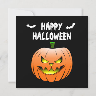 Fröhliches Halloween Jack O'lantern Kürbis Einladung