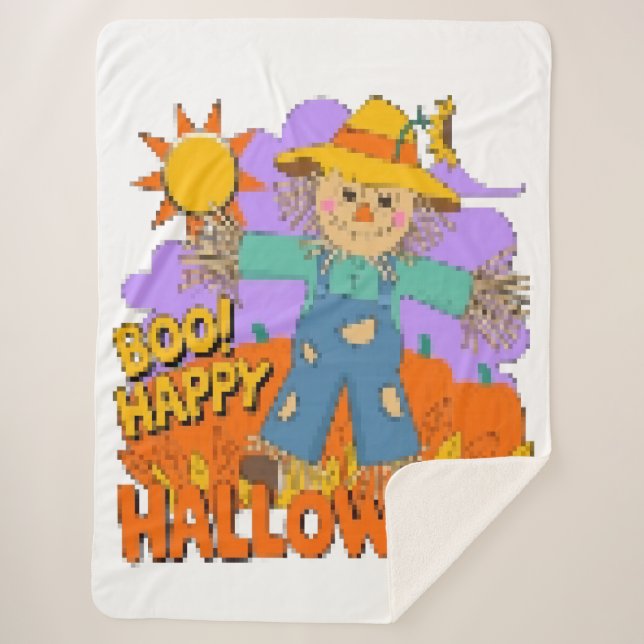 Fröhliches Halloween Junge  Sherpadecke (Vorderseite)