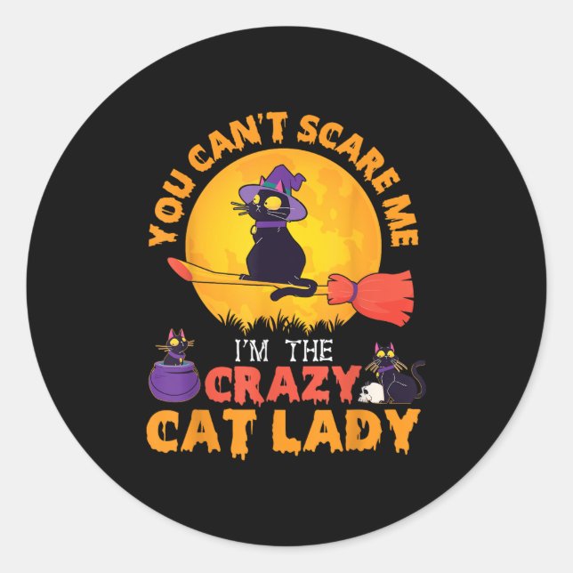 Fröhliches Halloween kannst du mir nicht zusagen,  Runder Aufkleber (Vorderseite)