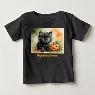 Fröhliches Halloween Kätzchen Baby T-shirt