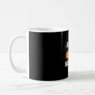 Fröhliches Halloween-Kürbis-Fledermaus-Vektor Kaffeetasse
