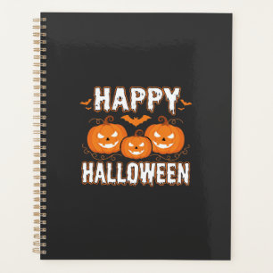 Fröhliches Halloween-Kürbis-Fledermaus-Vektor Planer