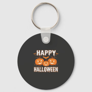 Fröhliches Halloween-Kürbis-Fledermaus-Vektor Schlüsselanhänger
