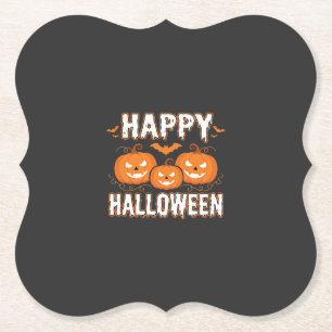 Fröhliches Halloween-Kürbis-Fledermaus-Vektor Untersetzer