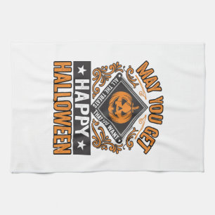 Fröhliches Halloween Kürbis Geschenke Vintage Geschirrtuch