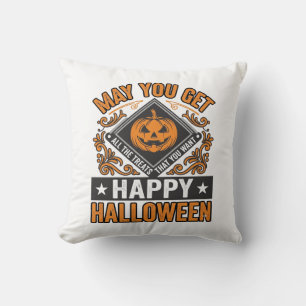 Fröhliches Halloween Kürbis Geschenke Vintage Kissen