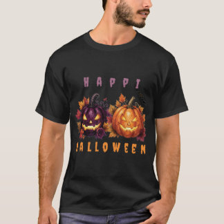 Fröhliches Halloween-Kürbis-Gothic-Art T-Shirt