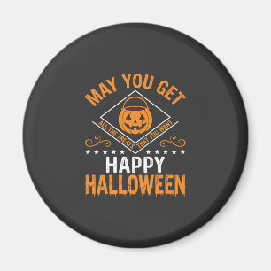 Fröhliches Halloween-Kürbis-Leckereien Vektor-Desi Magnet
