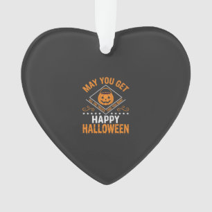 Fröhliches Halloween-Kürbis-Leckereien Vektor-Desi Ornament