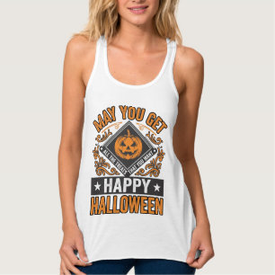 Fröhliches Halloween Kürbis Leckerlis Vintage Tank Top