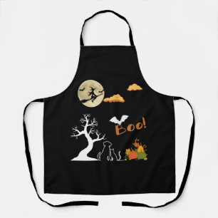 Fröhliches Halloween Kürbis Tierliebhaber Katze Hu Schürze