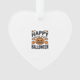 Fröhliches Halloween Kürbis Vintage Gravur Design_ Ornament
