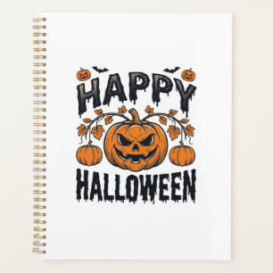 Fröhliches Halloween Kürbis Vintage Gravur Design_ Planer