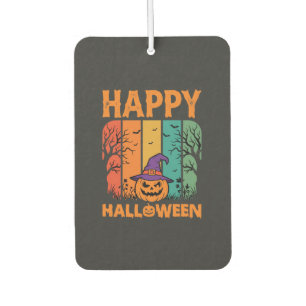 Fröhliches Halloween Kürbis Vintage Vektor Autolufterfrischer