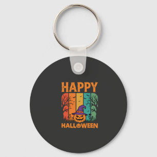 Fröhliches Halloween Kürbis Vintage Vektor Schlüsselanhänger