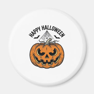 Fröhliches Halloween-Kürbisgesicht Vintage-Vektord Magnet