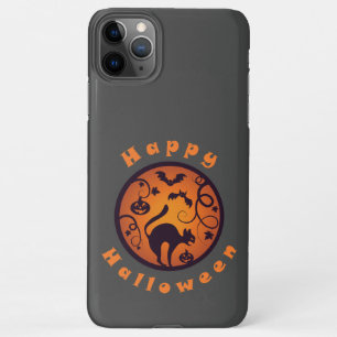 Fröhliches Halloween Laterne schwarze Katze Spinne iPhone 11Pro Max Hülle