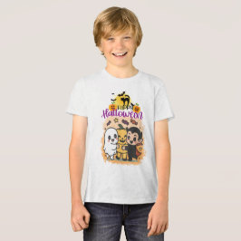 Fröhliches Halloween Lila Sonnenuntergang Spukhaus Tri-Blend Shirt
