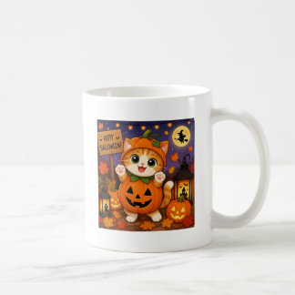 Fröhliches Halloween lustige Katzen-Kaffeetasse Kaffeetasse