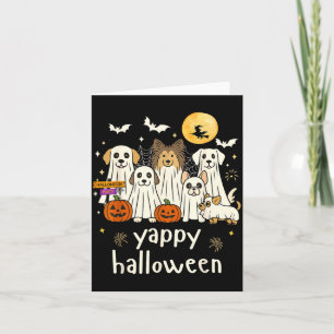 Fröhliches Halloween Lustiger Hund Geister Hallowe Karte