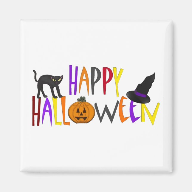 Fröhliches Halloween Magnet (Vorne)
