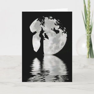 Fröhliches Halloween mit Hexen, Schüssel, Schwarzk Karte