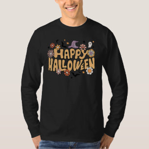Fröhliches Halloween mit Hut Gruselig Spuk Retro-S T-Shirt