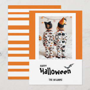 Fröhliches Halloween Modernes Ein-Foto-Motiv Feiertagskarte
