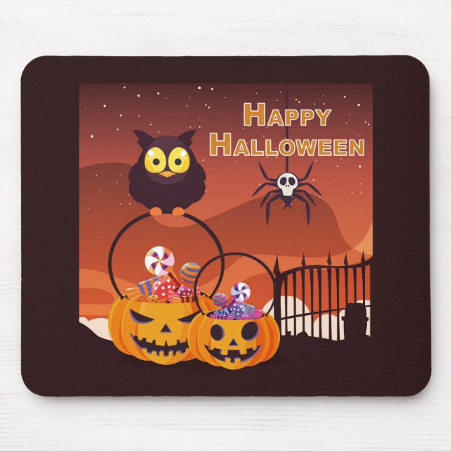 Fröhliches Halloween Mousepad (Vorne)