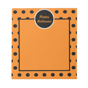 Fröhliches Halloween Notizbuch (Orange & Schwarz) Notizblock