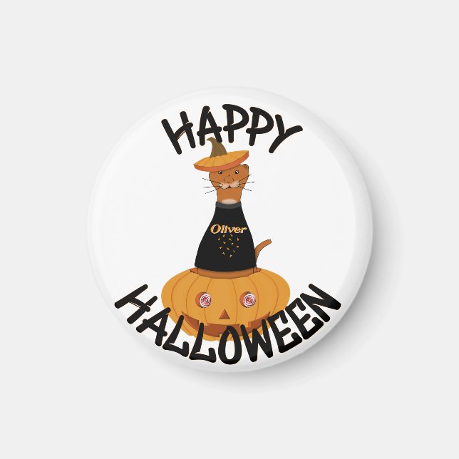 Fröhliches Halloween Oliver! Magnet (Vorne)