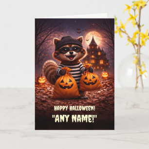 Fröhliches Halloween Personalisierter Name Süßer W Karte