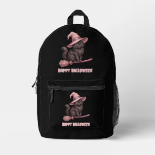 Fröhliches Halloween Pinkoween Vintage Schwarze He Bedruckter Rucksack