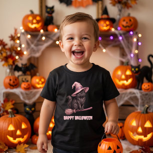 Fröhliches Halloween Pinkoween Vintage Schwarze He Kleinkind T-shirt