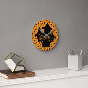 Fröhliches Halloween Runde Wanduhr