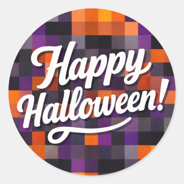 Fröhliches Halloween Runder Aufkleber (Vorderseite)