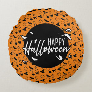 Fröhliches Halloween Rundes Kissen