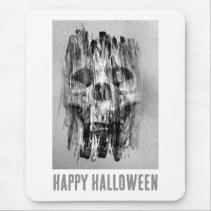 Fröhliches Halloween. Schädel in Not Mousepad