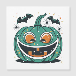 Fröhliches Halloween! Schnitze einen Kürbis! Magnetkarte