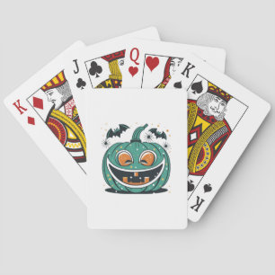 Fröhliches Halloween! Schnitze einen Kürbis! Spielkarten