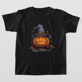 Fröhliches Halloween Schwarzes Jugend T-Shirt