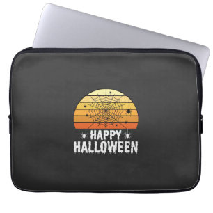 Fröhliches Halloween Spinnennetz Sonnenuntergang D Laptopschutzhülle