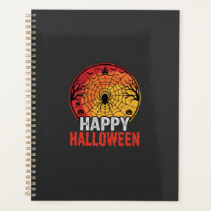 Fröhliches Halloween Spinnennetz Vektordesign Planer